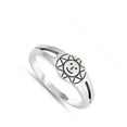 thumbnail image 4 of Oxidized Sun Smiley Face Aztec Symbol Ring .925 Sterling Silver Band Jewelry Female Male Size 6, 4 of 4