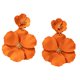thumbnail image 5 of Pendientes colgantes de flores Pendientes colgantes Mate Bohemio Chic Pendientes de metal Pendientes de pétalos florales para compromiso Mujeres Niñas Naranja, 5 of 8