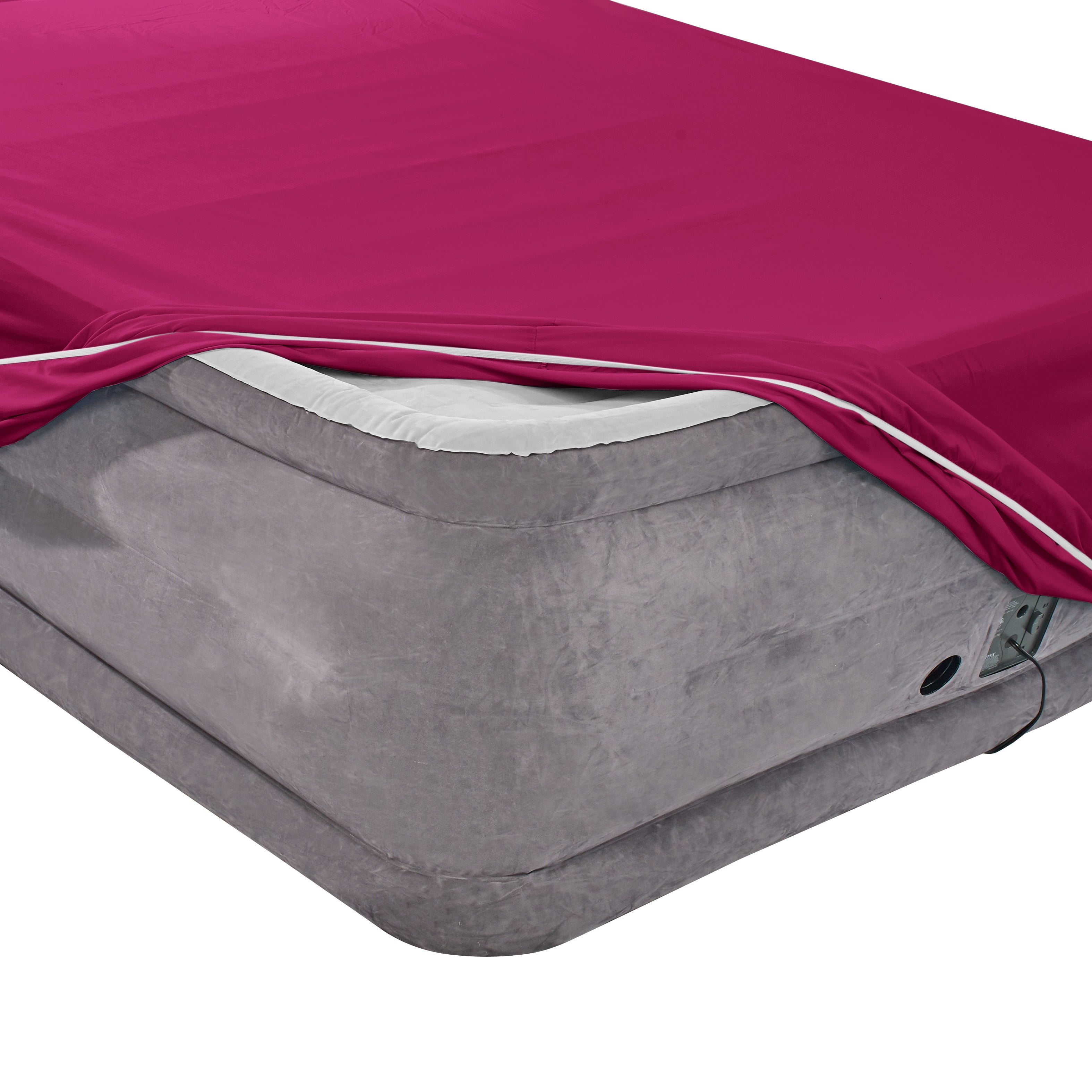Clara Clark 18" - 21" Extra Deep Pocket Fitted Sheet, Fits High Profile Mattresses with Toppers, Premium 1800 Collection Double Brushed Soft Microfiber, Full Size, Magenta