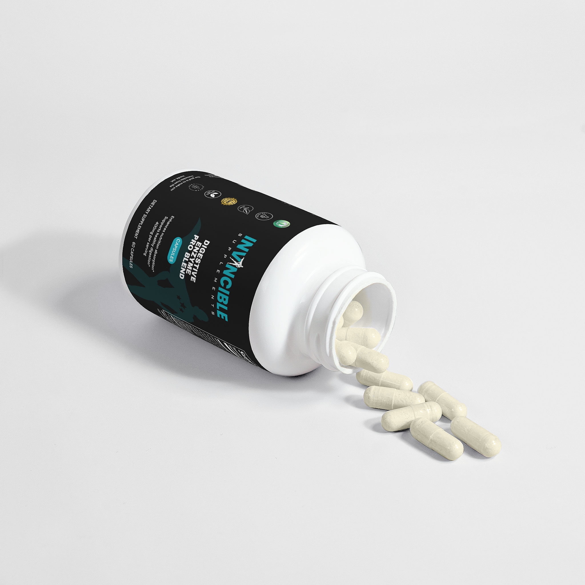 Invincible Supplements Digestive Enzyme Pro Blend Capsules - Supports Protein, Lipid & Carbohydrate Digestion, Nutrient Absorption & Energy