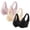 Dark Blue, variant on Gymayou 3 Pack Women Front Closure Wireless Lace Bra hin Breathable Full Coverage Beauty Back Bralette Wide Comfort Strap No Underwire Everyday Lingerie Beige L