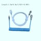 thumbnail image 3 of Cable USB C en espiral para teclado de juegos, cable de teclado mecánico de doble funda con metal desmontable de 1,5 m, cable USB-C a USB-A., 3 of 8