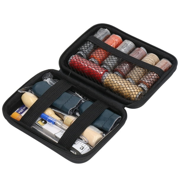 Leather Sewing Kit, Repair Kits All In One Hand Sewing Leather Craft Tools  For Stamping For Beginner 