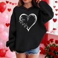 thumbnail image 4 of Girls Valentine Hoodie with Love Heart Design, Cute Oversized Pullover Hoodie for Teens, Soft Lightweight Polyester Casual Hoodie for Everyday,Size 3 T, 4 of 8