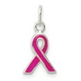 thumbnail image 1 of 925 Sterling Silver Pink Enameled Awareness Charm and Pendant, 1 of 2