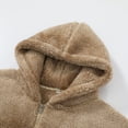 thumbnail image 5 of Mens Fuzzy Sherpa Pullover Hoodie Sweatshirts Long Sleeve Sport Front Pocket Military Fall Outwear Winter Hooded, 5 of 8