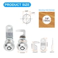thumbnail image 2 of 3/4 Inch Cabinet Locks with Key, Cam Replacement Lock Cylinder Toolbox Lock Keyed Alike, Silver 3 Pack, 2 of 8