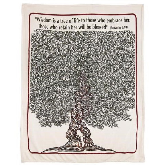 Blanket-Tree Of Life (Proverbs 3:18) Plush ( 60 X 50 ) (#32161)