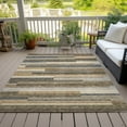 thumbnail image 6 of Addison Rugs Chantille Indoor/Outdoor Transitional Stripes Taupe Washable Rectangle Rug, 2'6" x 3'10", 6 of 6