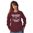 thumbnail image 5 of Funny Cool Hipster Grandma Joke Women Crewneck Sweatshirt Brisco Brands 3X, 5 of 6