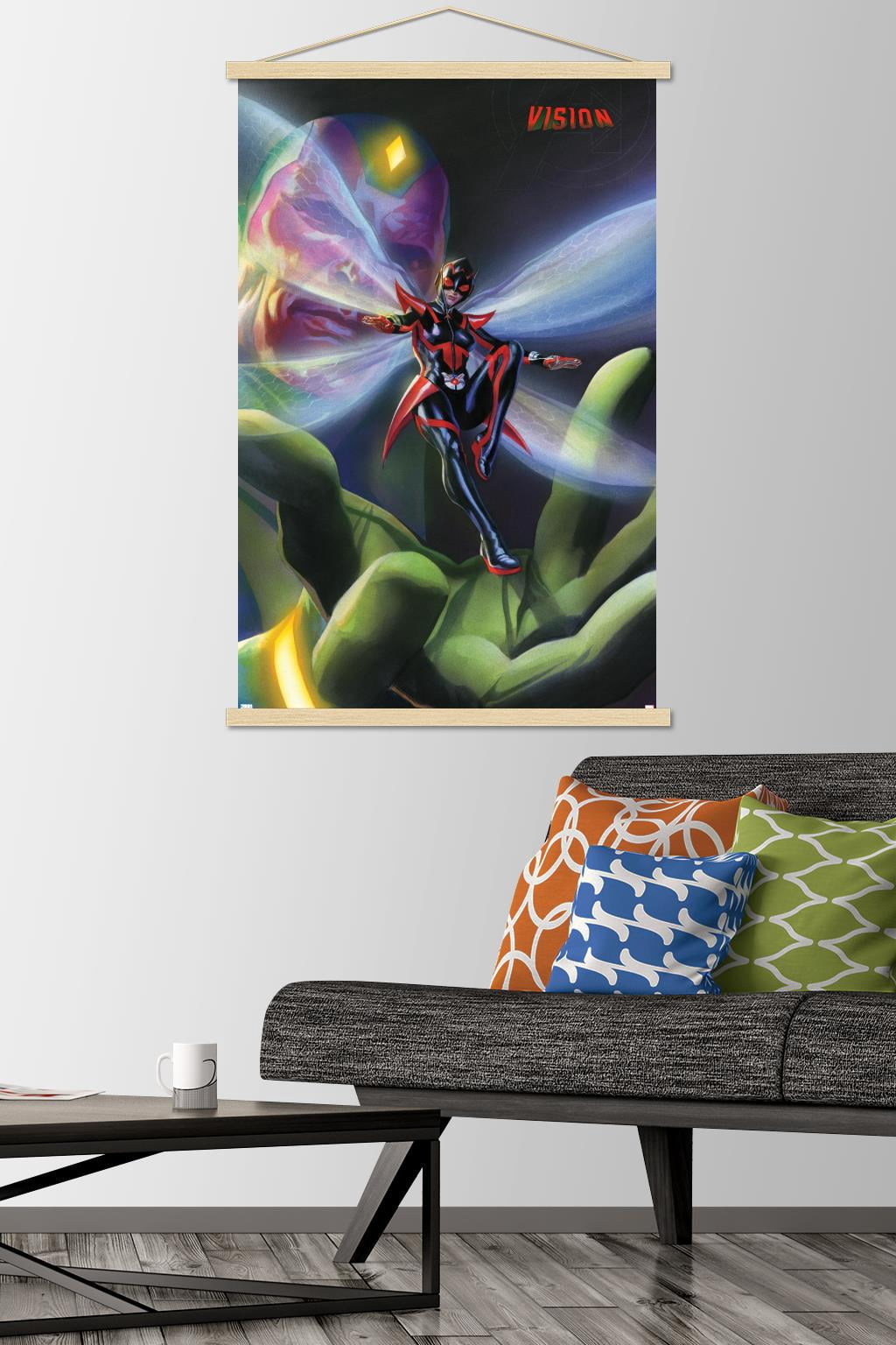 Marvel Comics - Vision - All-New, All-Different Avengers #9 Wall Poster with Wooden Magnetic Frame, 22.375" x 34"