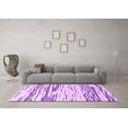 thumbnail image 3 of Ahgly Company Indoor Rectangle Solid Purple Modern Area Rugs, 7' x 10', 3 of 4