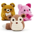 thumbnail image 6 of Encounter 3-Pack Beginner Crochet Kit for Animal Amigurumi, Complete Starter Set with Yarn and Video Tutorials, 6 of 12
