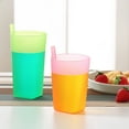 thumbnail image 3 of Huanledash 360ml/380ml Straw Cup Smooth Edge Large Capacity Leak-proof Kid Children Infant Baby Sip Cup for Students, 3 of 7