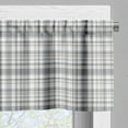 thumbnail image 3 of Ambesonne Geometric Window Valance, Vertical Line Square, 54" X 12", Grey White, 3 of 5