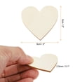 thumbnail image 2 of 50pcs Unfinished Wooden Heart 2" x 2" x 0.1" Natural Blank Wood Slices Cutouts Tiles for DIY Crafts, 2 of 5