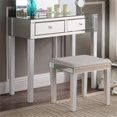thumbnail image 2 of Posh Living Caleb 2-Drawer Mirrored Bedroom Vanity with Stool in White, 2 of 6