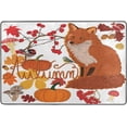 thumbnail image 4 of Dreamtimes Autumn Fox Pumpkin Area Rug 36x24in Cute Animal Non-Slip Floor Carpet Comfort Floor Mats Decor for Indoor Living Dining Room and Bedroom Area, 4 of 7