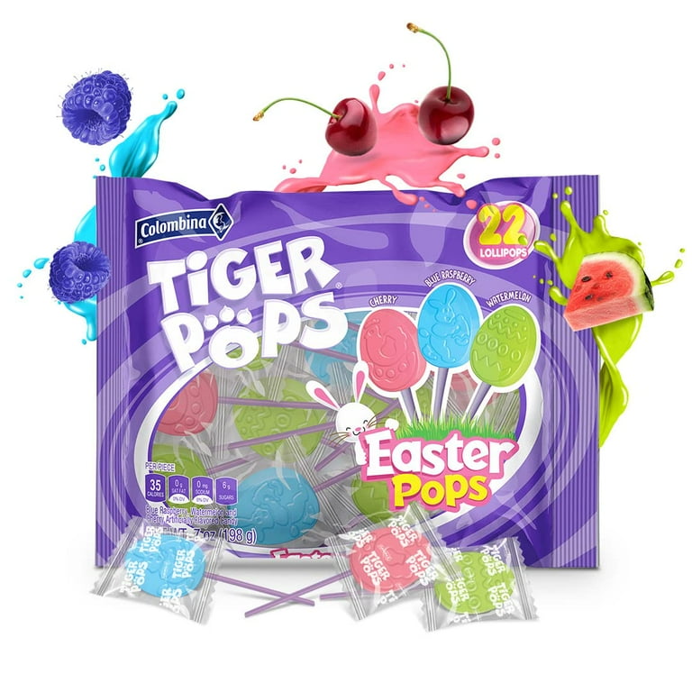Colombina Easter Lollipops, 22 ct, Assorted Flavors with Shapes