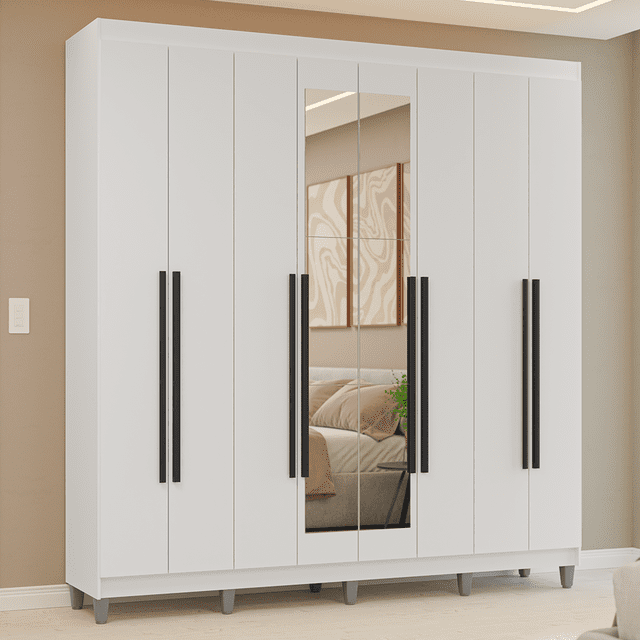 Ropero Closet Madesa Venus 8 Puertas Con Pies 216cm BB 04