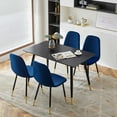 thumbnail image 6 of NORDICANA Armless Dining Chair Set of 4,Modern Living Room Chair High Back Side Chair Armless Space Saving Accent Chair with Durable Metal Legs for Kitchen,Home,Office, 6 of 7