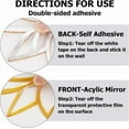 thumbnail image 6 of 1set Mandala Lotus Acrylic Mirror Wall Stickers Flower 3D Mirror Decals Golden Mirror Modern Art Mural Wall Stickers Decor Self-Adhesion Removable for Living Room Bedroom Home 11.5 x10.2Inch, 6 of 9
