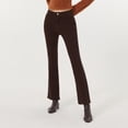 thumbnail image 2 of Pantalons Tendance pour Femmes Jean Évasé Classique Taille Haute Ajusté avec Poches P-42 Café m, 2 of 7