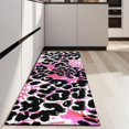 thumbnail image 4 of Pink Leopard Pattern Kitchen Rug Mat,Kitchen Runner Rugs Non Skid Washable,Decorative Kitchen Floor Mats for Kitchen,Sink,Laundry,17"X47", 4 of 5