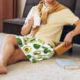 thumbnail image 5 of Rateoe Avocado1 Print Men's Lounge Shorts – Soft & Breathable Pajama Bottoms with Pockets, Elastic Waistband, Lightweight Sleepwear for Nightwear & Loungewear-Large, 5 of 6