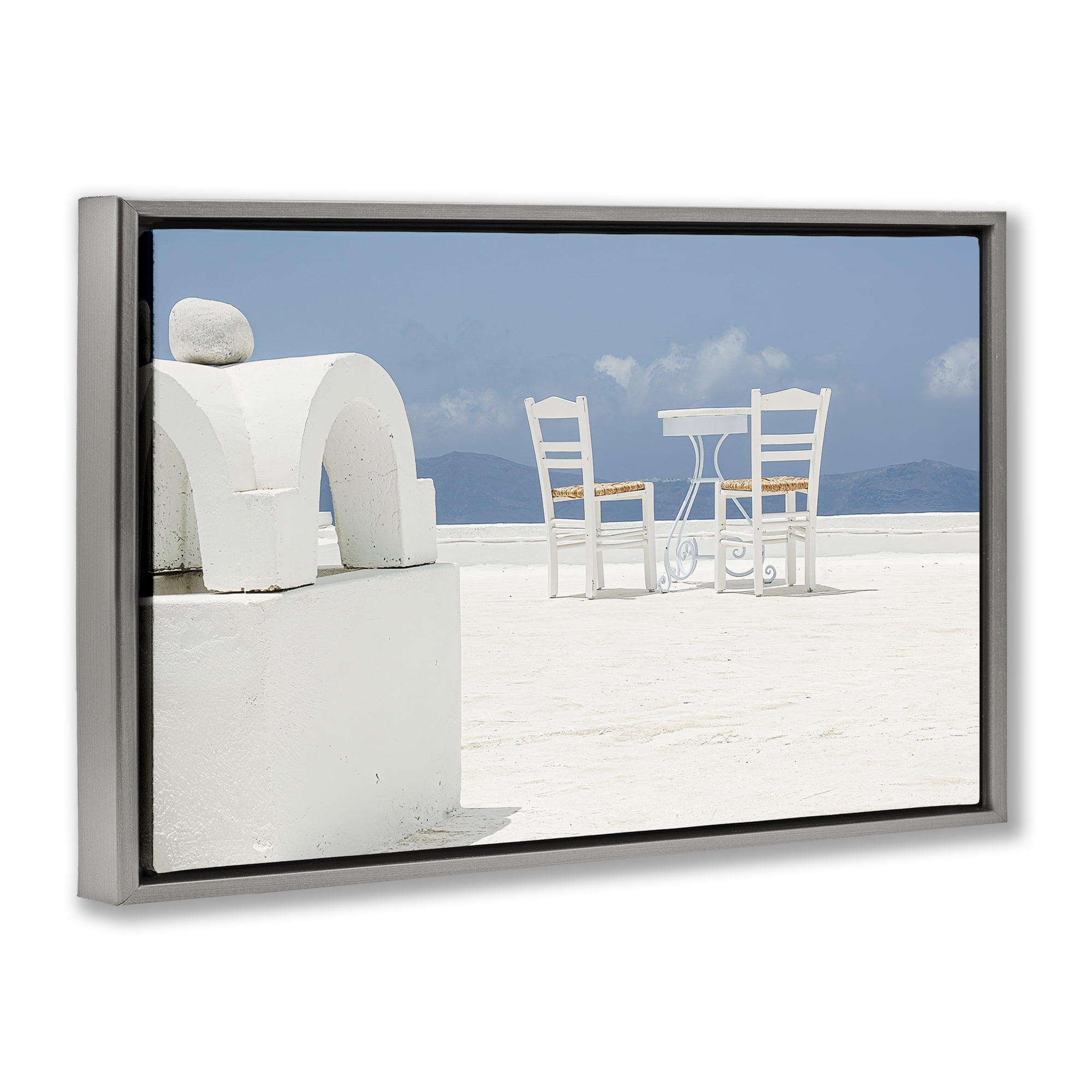 Stupell Industries Overlooking Sky Scenery Landscape & Nature Photography Gray Floater Framed Canvas Art Print Wall Art, 31 x 21