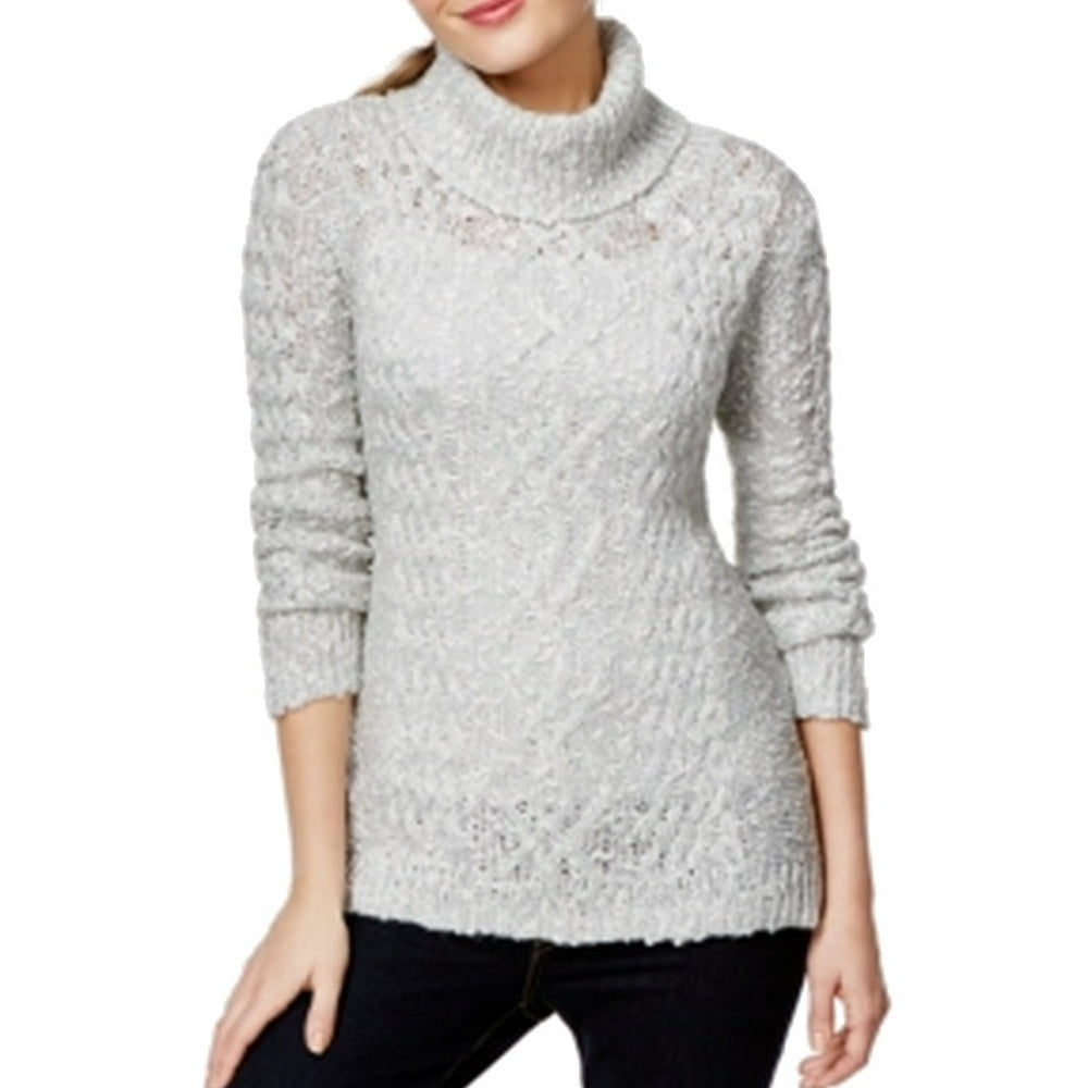 Charter Club - Charter Club NEW Gray Womens Size Medium M Cable-Knit ...
