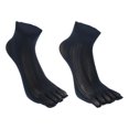 thumbnail image 5 of Unique Bargains 3 Pairs Half Finger Five Toe Socks Unisex Non Slip Daily Fit Finger Socks Navy Blue, 5 of 7