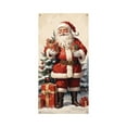 thumbnail image 2 of Kumdkd 35 x 71 inch Christmas Door Cover - Santa Claus Pattern - Festive Holiday Decoration - Easy to Install - Durable Polyester - Perfect for Doors, Walls, or Tables, 2 of 6