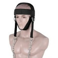 thumbnail image 3 of Arnés de cabeza Eigraketly negro para fortalecer músculos del cuello tela Oxford, 3 of 6