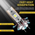 thumbnail image 4 of 1pcs Motorcycle 60w White 12000lm H7 Led Headlight Bulbs For Bmw R1200gs 2004-2018 R1200rs 2015-2019 R1200rt 2005-2013, 4 of 5