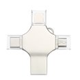 thumbnail image 1 of TFixol Compact 64GB Multi-Functional Metal Flash Drive with Type-C, Micro USB, and iOS Compatibility for Smartphones and Computers, 1 of 6