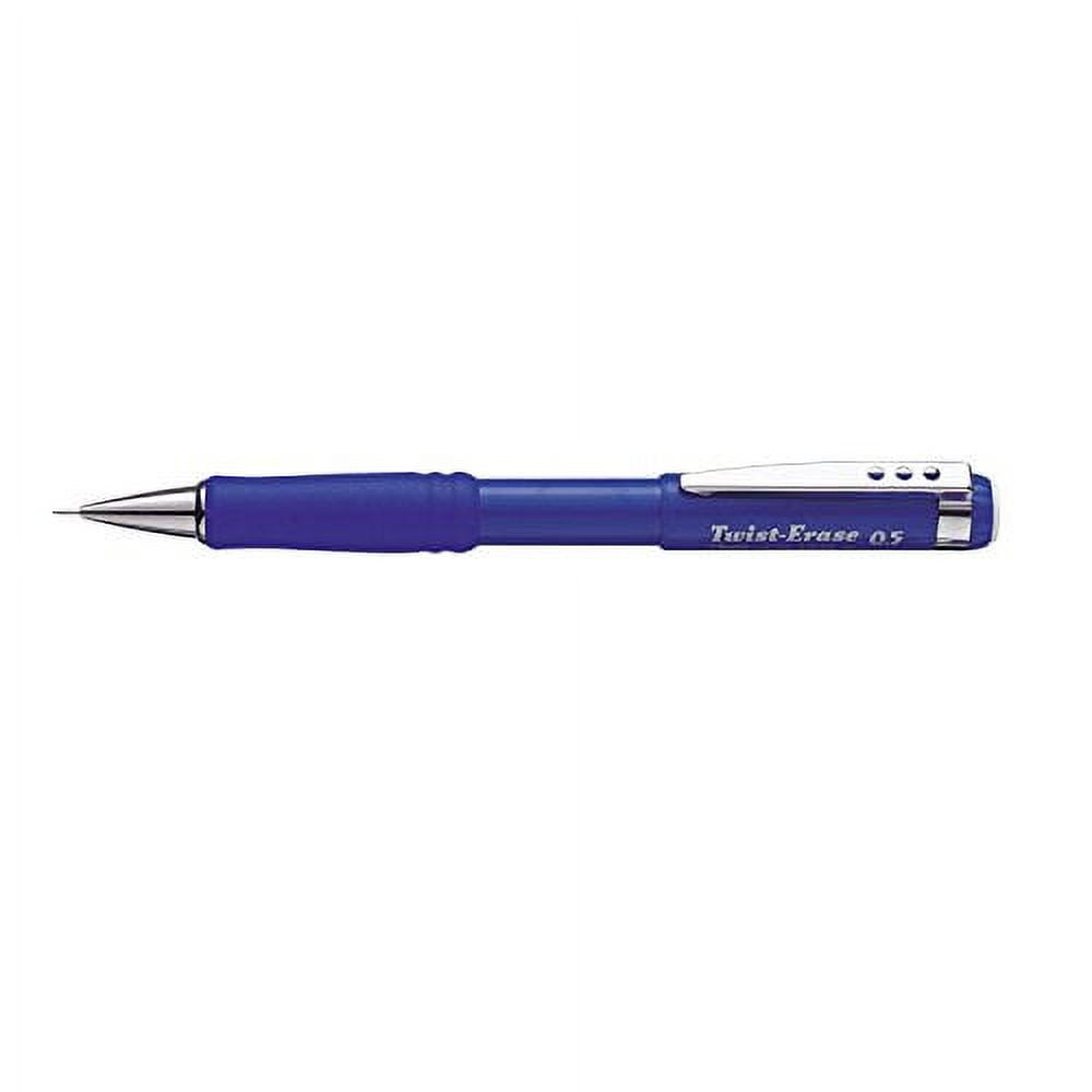 Pentel Twist-Erase III Mechanical Pencil,0.5mm, Blue Barrel, 12 Pack (QE515C)