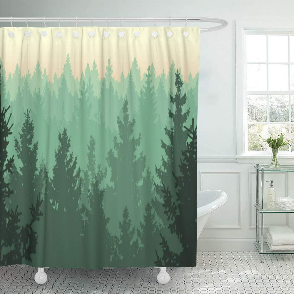 KSADK Tree of Coniferous Forest Pine Evergreen Silhouette Boreal