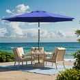 thumbnail image 2 of Beanss Outdoor Patio Umbrella, Table Umbrella with Push Button Tilt and Crank, 8 Ribs Market Umbrella, 2 of 9