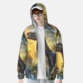thumbnail image 2 of Balery Sunshine Jungle Dinosaur Sudadera ligera de manga larga con capucha y protección solar UPF 50+ para hombre y mujer, ideal para pesca y running-3X-Large, 2 of 7