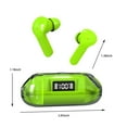 thumbnail image 3 of Wireless Bluetooth 5.3 Earbuds with Transparent Digital Display, 13 mm Drivers, 32 Hour Battery Life, In-Ear Sports Design, 3 of 8