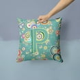 thumbnail image 2 of Monogram Letter Circle Circle Alphabet Fabric Decorative Pillow, 2 of 4