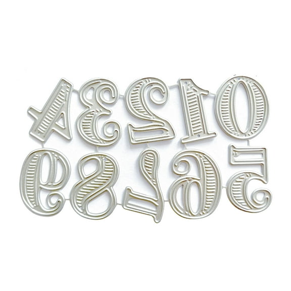 Number Cutting Dies Numbers Embossing Die Cuts Templates for Card Making Scrapbooking Papercraft Album Crafts