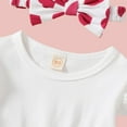thumbnail image 6 of Tiweut Kid Outfits Valentine's Day Print Ruffles Top Heart Pants and Headband Clothes Suit, 6 of 9