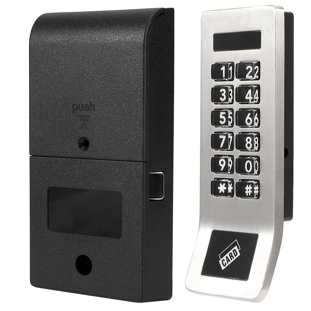 NFTIGB Digital Keypad Electronic Coded Lock Home Security Card Password Door Lock for Sauna Locker Gym Cabinet, 4.5 in / 115 mm