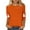 043-Orange, variant on Ounisa Halloween Womens 3/4 Length Sleeve Tops Round Neck Loose Cute Tee Shirts Dressy Casual Print Blouses Tunic