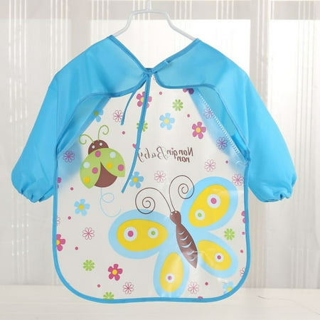 

Alueeu Baby Toddler Boy Girl Long Sleeve Letter Waterproof Feeding Art Apron Bib Smock Baby Bibs & Burp Cloths