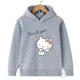 thumbnail image 5 of Sudadera con capucha de Hello Kitty para niños y niñas de 3 a 14 años con dibujos animados de Sunshine, estilo kawaii, informal, para la calle, deportiva, para niños, 5 of 5