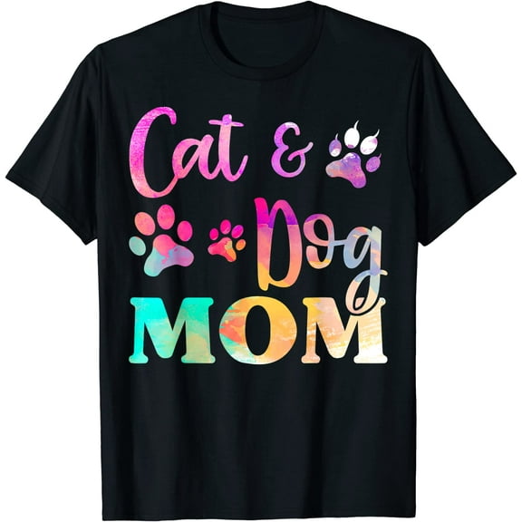 Pet Cat Dog Mom Tie Dye Shirt For Women, Mothers Day T-Shirt