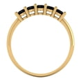 thumbnail image 5 of 0.35 ctw Wedding Band for Women - 14K Yellow Gold Natural Onyx Stackable Eternity Ring, 5 of 6